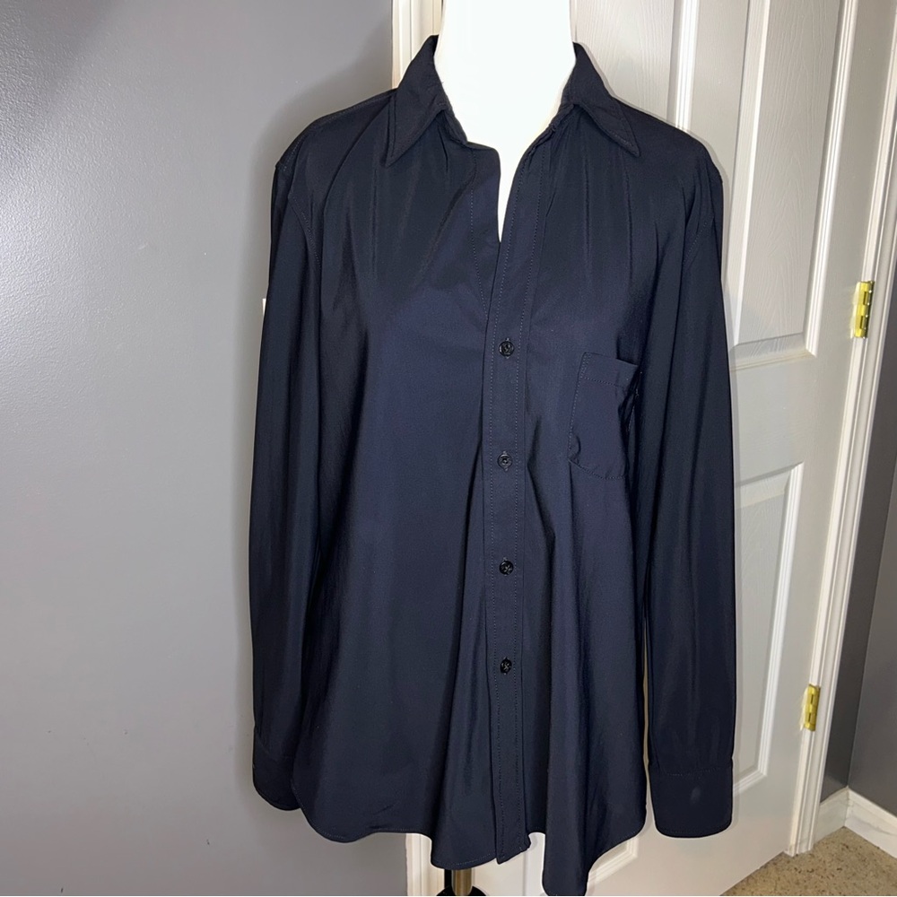 Amelia The Dee Black Button Down Long Sleeve Shirt Size Medium